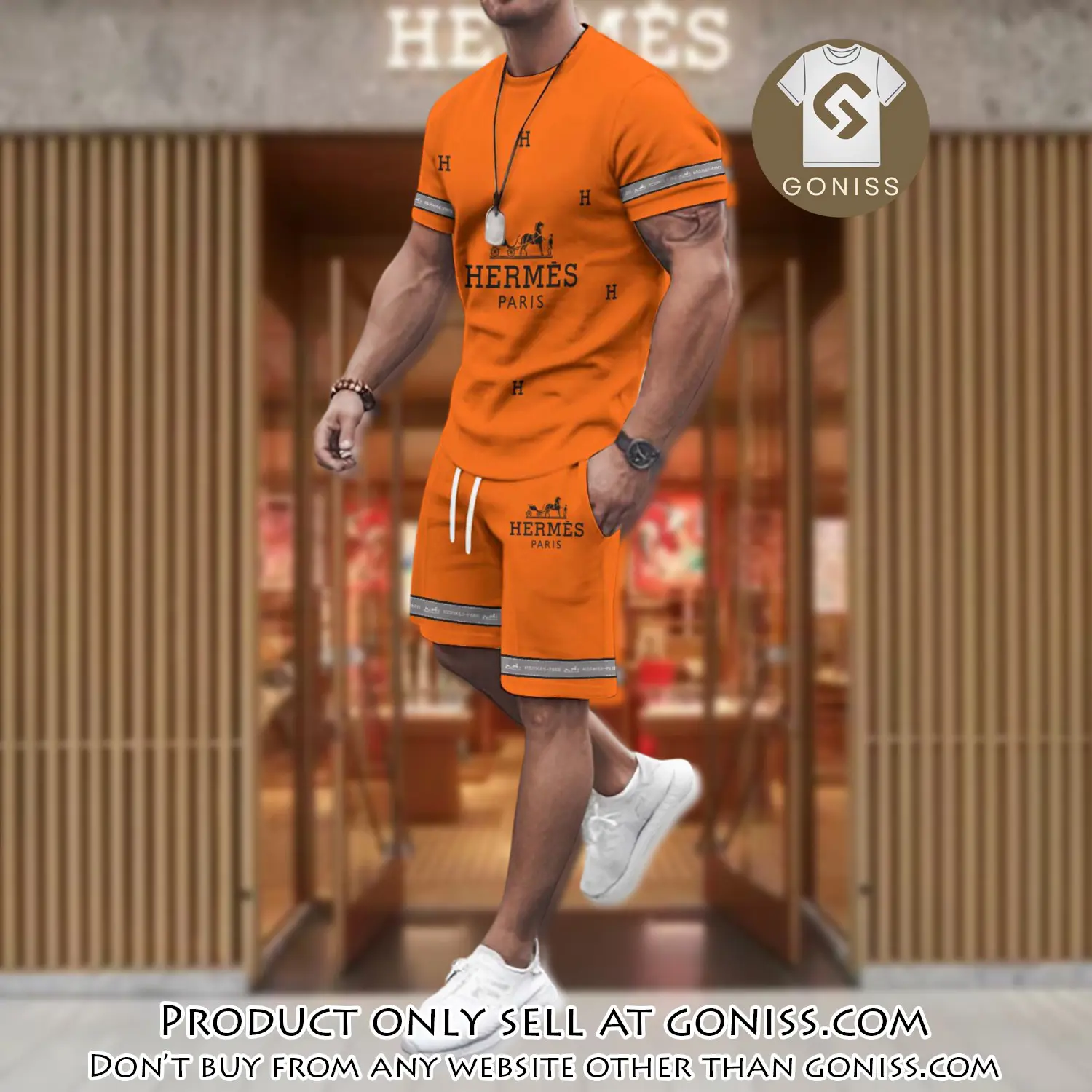 Hermes combo unisex tshirt & short limited luxury outfit cts1106 gn0440764